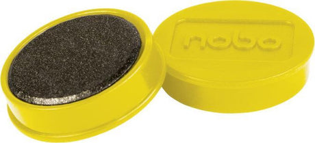 Aimants magnétiques pour tableau blanc Nobo - pack de 10 - aimants 32 mm - jaune