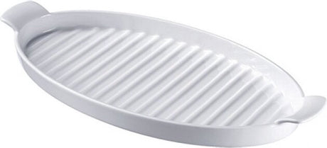 Westmark bol de service pour asperges, avec 2 anses, ovale, longueur : 39,5 cm, porcelaine, couleur : blanc, 62222260