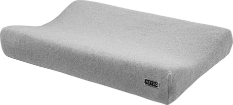 Housse de matelas à langer basique en tricot pour bébé Meyco - gris mélangé - 50x70cm