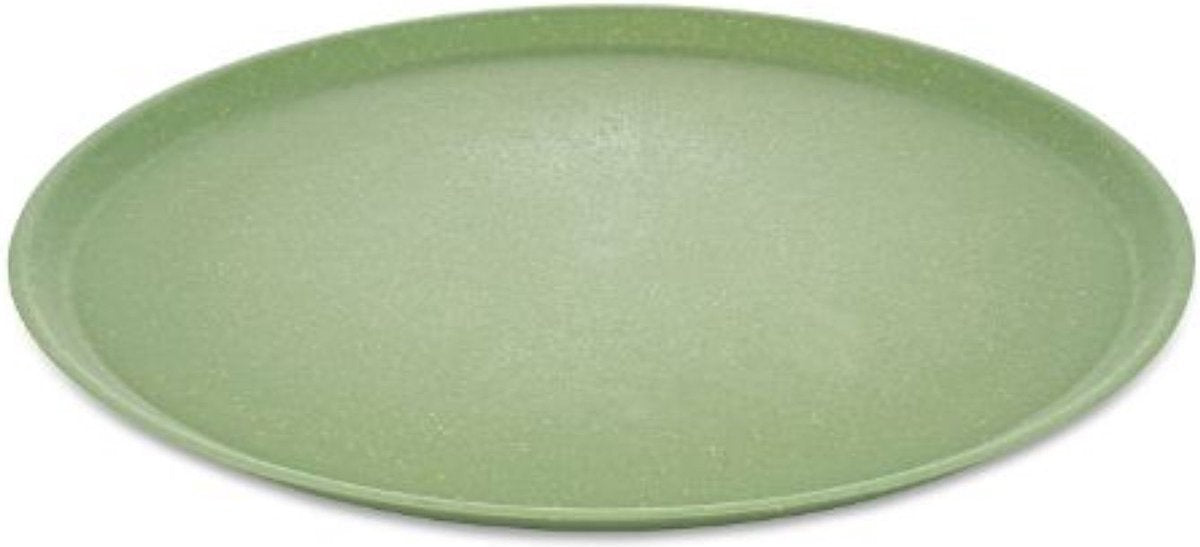 Koziol assiette ronde, 25,5 cm, lot de 4, bio, vert feuille - | plaque de connexion