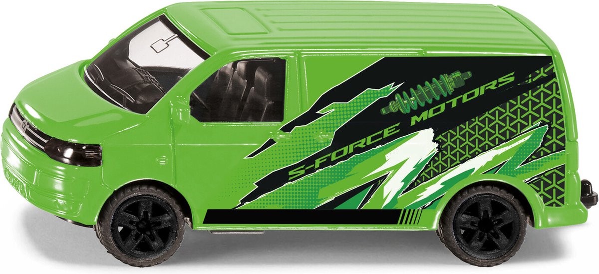 Voiture jouet Siku VW Transporter modèle miniature multicolore.