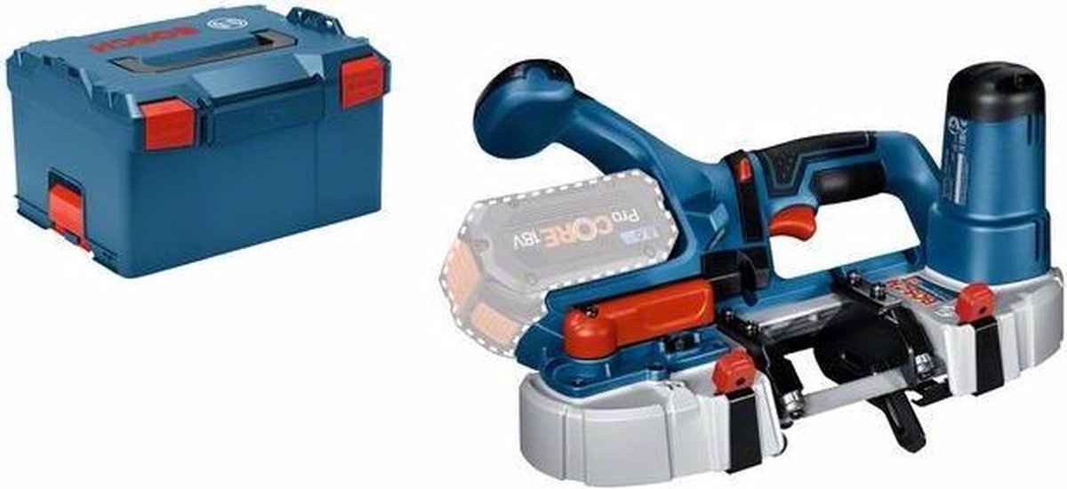 Bosch professional gcb 18v-63 scie à ruban à batterie 18v corps de base en l-boxx - 06012a0401