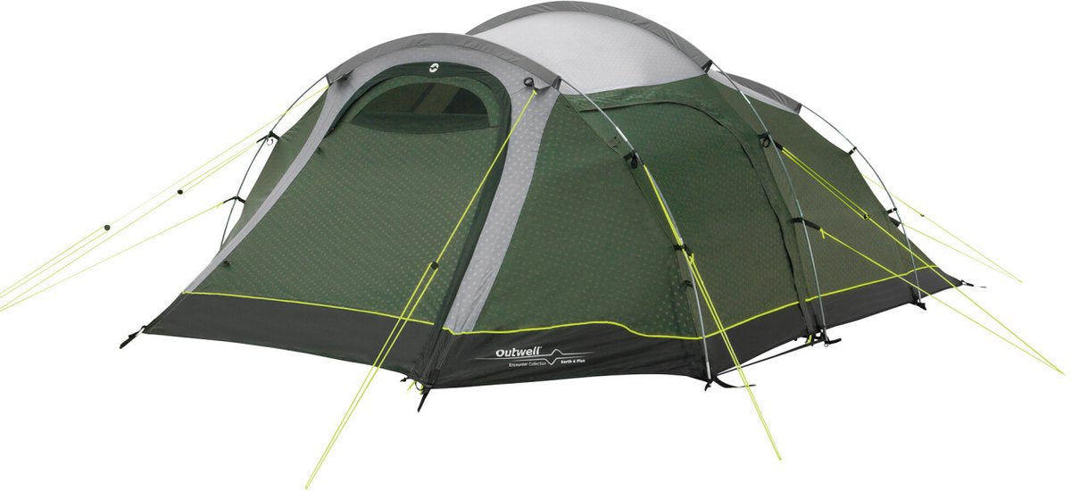 Tente tunnel Outwell earth 4 plus avec extension 4 personnes vert