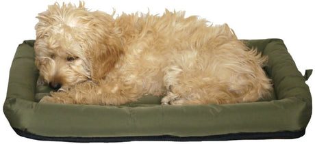 Matelas hydrofuge pour chien en palissandre – taille m (60×75 cm) – coussin pour chien lavable avec fond antidérapant – tapis pour chien rembourré vert classique