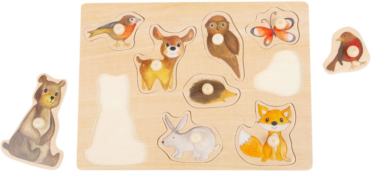 Small foot - puzzle en bois animaux de la forêt, 9 pcs.