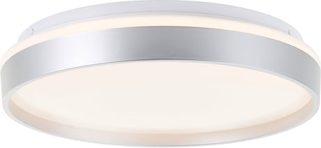Brilliant Britt - plafonnier - ø 33 cm - LED 22w - CCT - dimmable - télécommande - blanc argenté