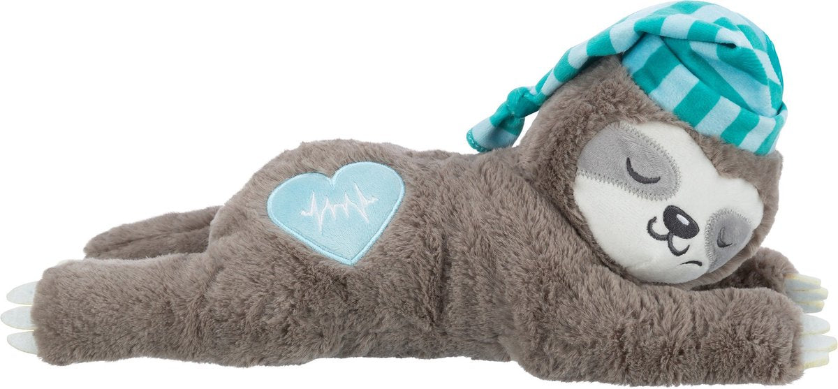 Trixie peluche paresseux gris avec battement de coeur pour chiot