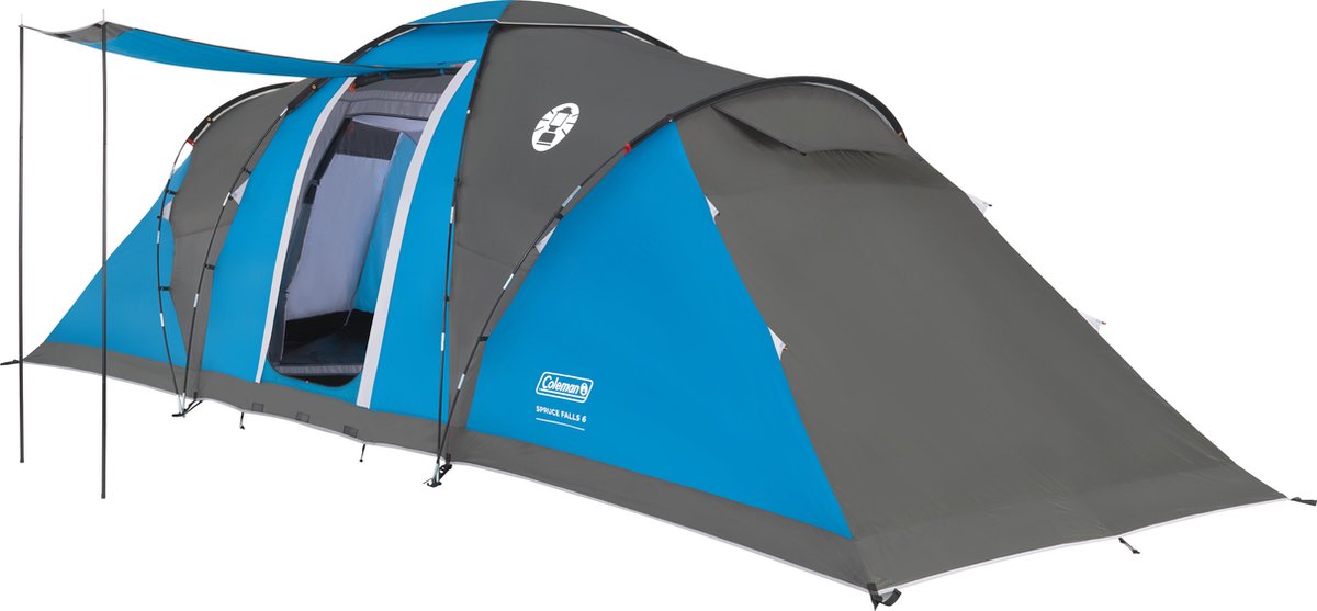 Tente familiale Coleman Spruce Falls 6 - Tente 6 personnes - imperméable et légère - bleu noir