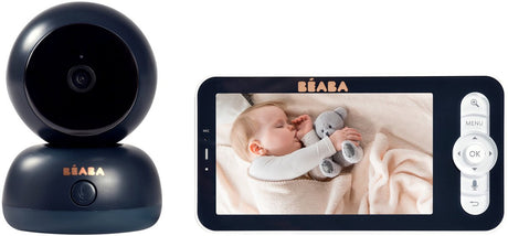Béaba écoute-bébé vidéo premium zen – 360° full HD avec vision nocturne – rechargeable + grand écran HD 720p – portée ±300 m – bleu nuit