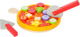 Small foot - set de pizza à découper et à jouer en bois, 21 pièces.