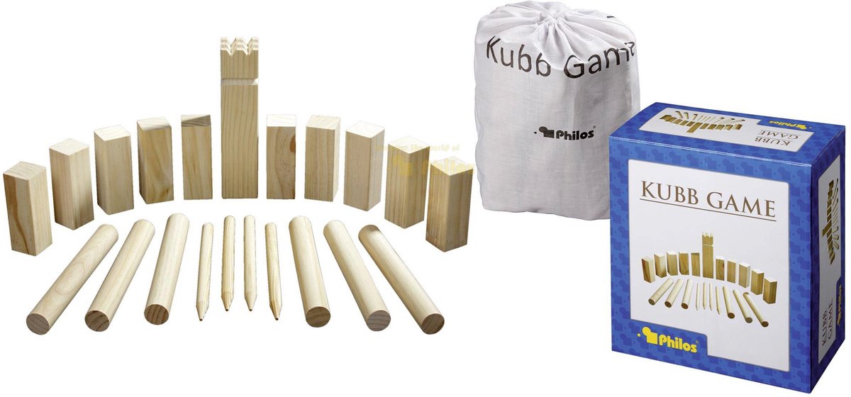 Jeu kubb en pin Philos original 31x28cm
