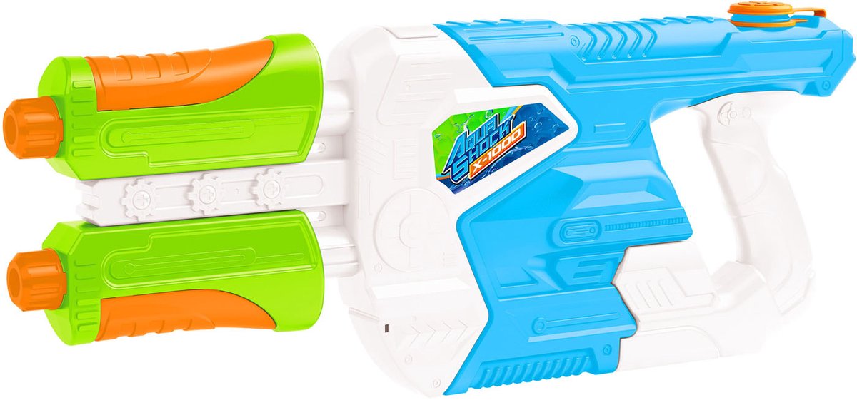 Splash Water Gun Aqua Shock X1000 - Tank 1700 ml - avec pompe - 2 jets d'eau - jouets à eau