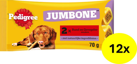 Snacks pour chiens Pedigree - Jumbo Medium - Volaille de bœuf - 12x2 pièces