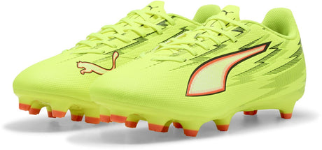 Puma ultra 6 play fg ag chaussures de sport unisexes - alerte jaune- noir-rouge brillant-lime squeeze