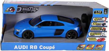 Dynatech voiture radiocommandée Audi 1:14 2.4G R8 coupé bleu