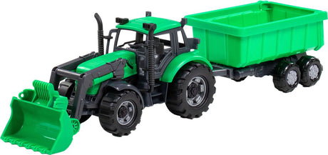 Tracteur Cavallino avec chargeur et supporter tuber-green, échelle 1:32