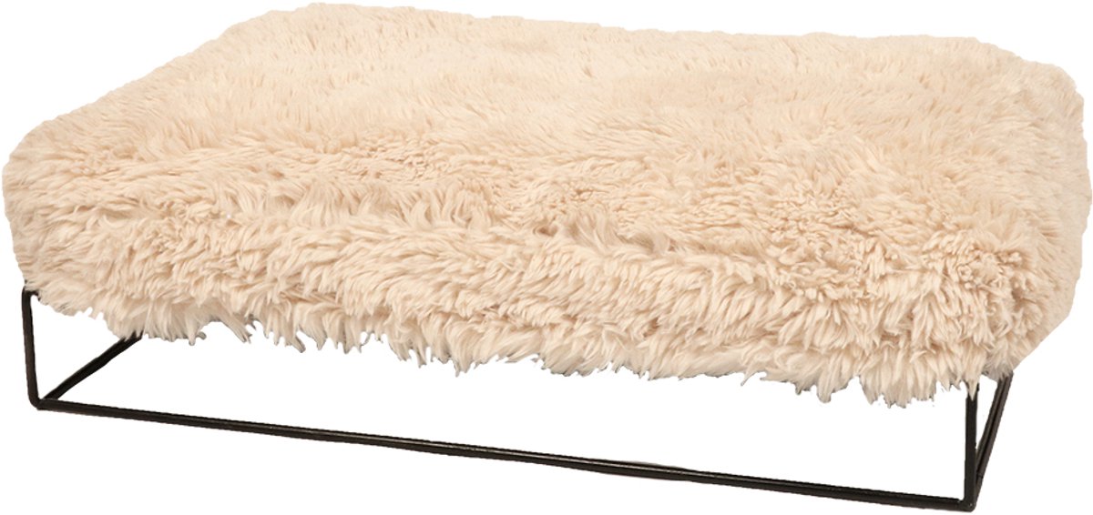 D d home - chien - coussin amy avec cadre m - 90x65x20cm blanc - 227258