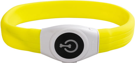 Duvo plus - vêtements pour animaux - chien - anneau lumineux flash maxi usb silicone 65x2,5x1cm jaune - 1pc