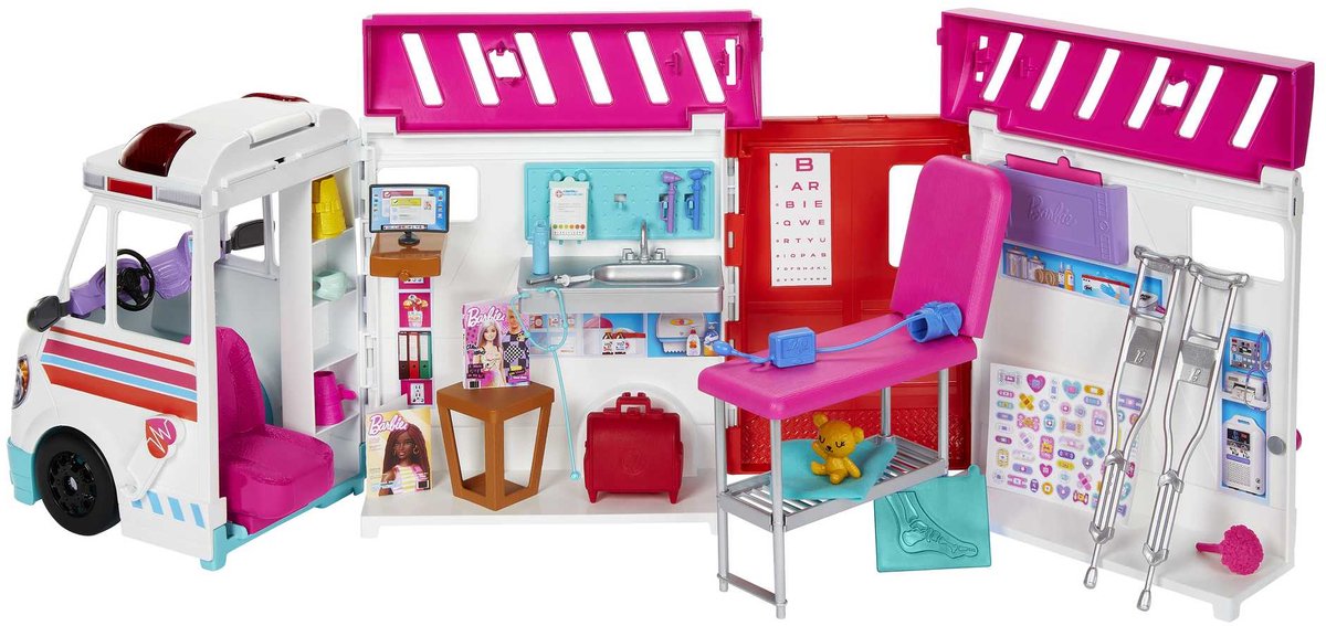 Barbie, tu peux être n'importe quoi - ambulance - avec lumière et son