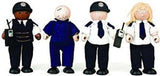 Tidlo policiers et voleur bois 11 cm noir 4 pièces