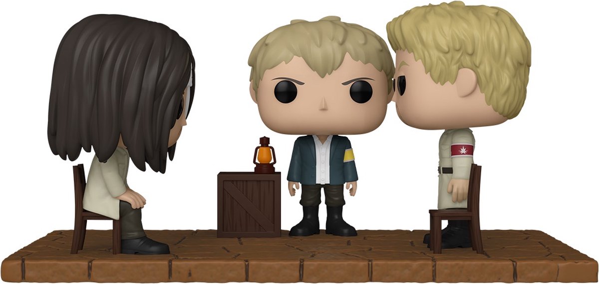 Funko attaque sur titan - pop ! moment eren rencontre reiner figurine collector 9 cm - multicolore