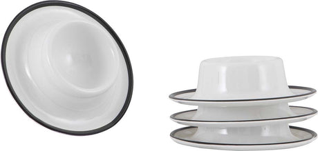 Gimex - ligne linea - coquetier - noir - 4 pièces