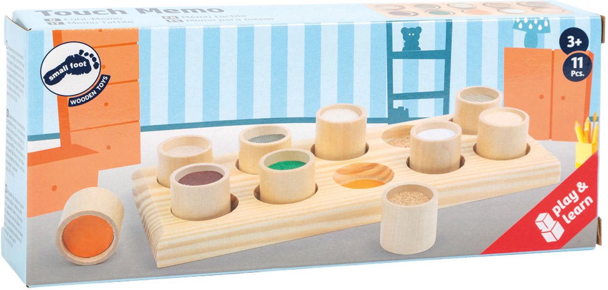 Small foot - mémo jeu tactile en bois