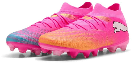 Puma future 9 match fg ag chaussures de sport unisexes - poison rose-sun stream-bright aqua- blanc