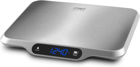 Balance de cuisine Caso design caso l 15 - jusqu'à 15 kg - surface de pesée en acier inoxydable 30x22 cm - fonction de pesée précise avec pas de 1 g
