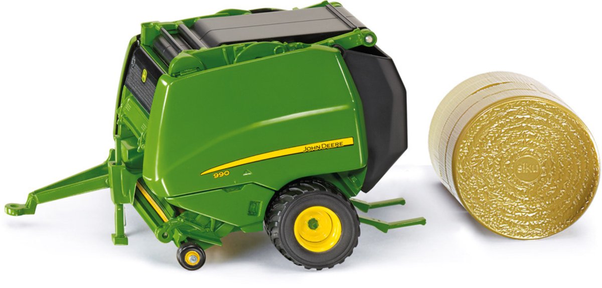 Siku 2465, presse à balles John Deere 990, 1:32, métal-plastique, vert, côtés et hayon ouvrables