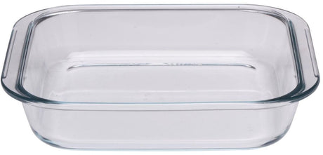 Alpina glazen ovenschaal rechthoekig - ovenschotel - 1,8 l - ovenbestendige schaal 25,5 x 23 x 5 cm