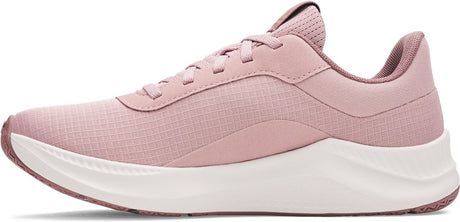 Under Armour UA W Aurora 3-PNK Baskets pour femmes - Rose tourmaline - Blanc sommet - Brume marron
