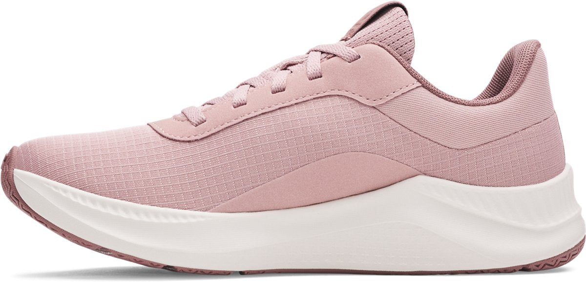 Under Armour UA W Aurora 3-PNK Baskets pour femmes - Rose tourmaline - Blanc sommet - Brume marron