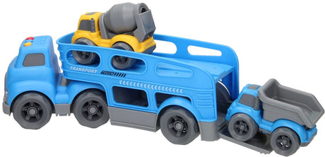 Lobbes toys bv transporter véhicules de travail avec son - bleu