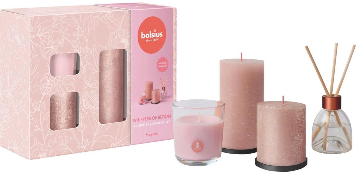 Coffret Bolsius murmures de fleurs moyens