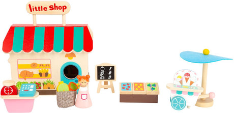 Small foot - maison de poupée en bois à emporter, 15 pièces.