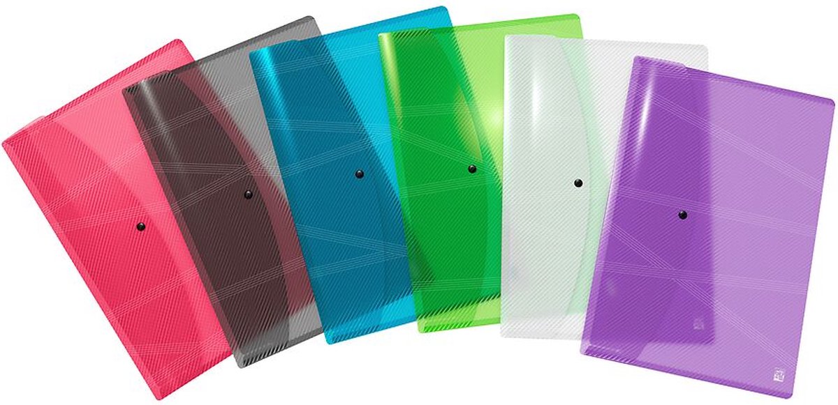 Oxford 400031409 dossier polypropylène (pp) bleu, vert, gris, violet, rouge, translucide a3