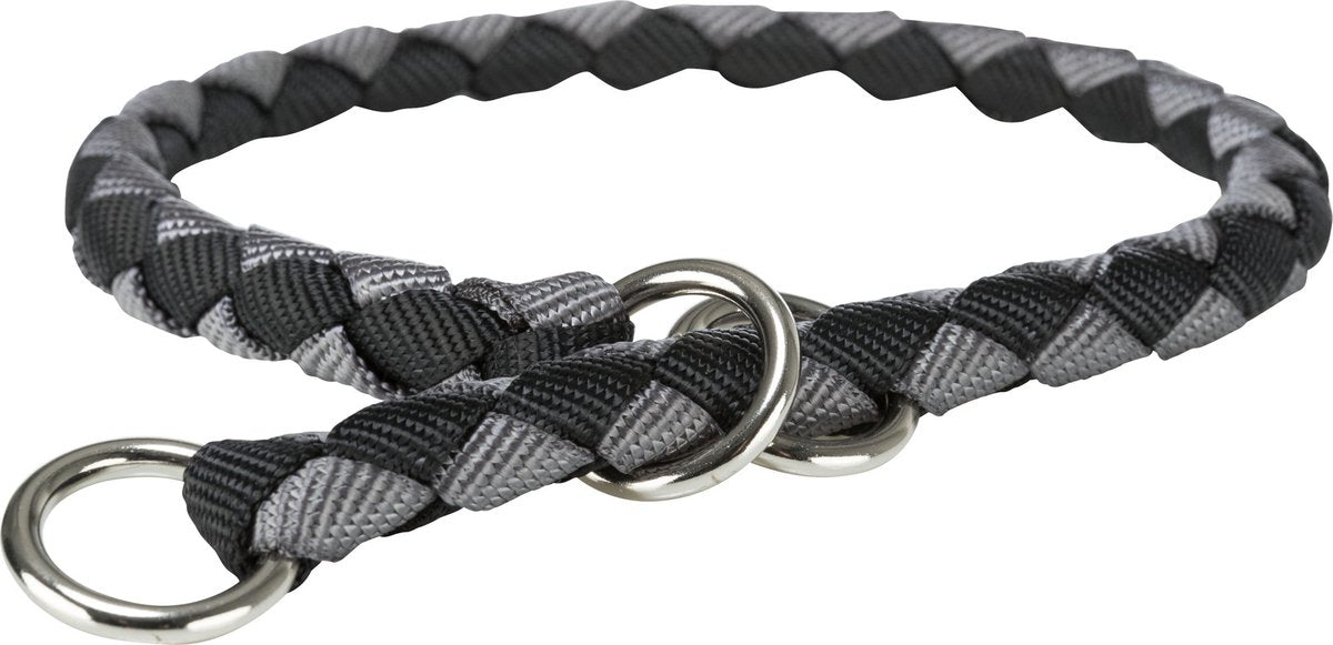 Trixie cavo collier anti-traction fuchsia graphite l-xl