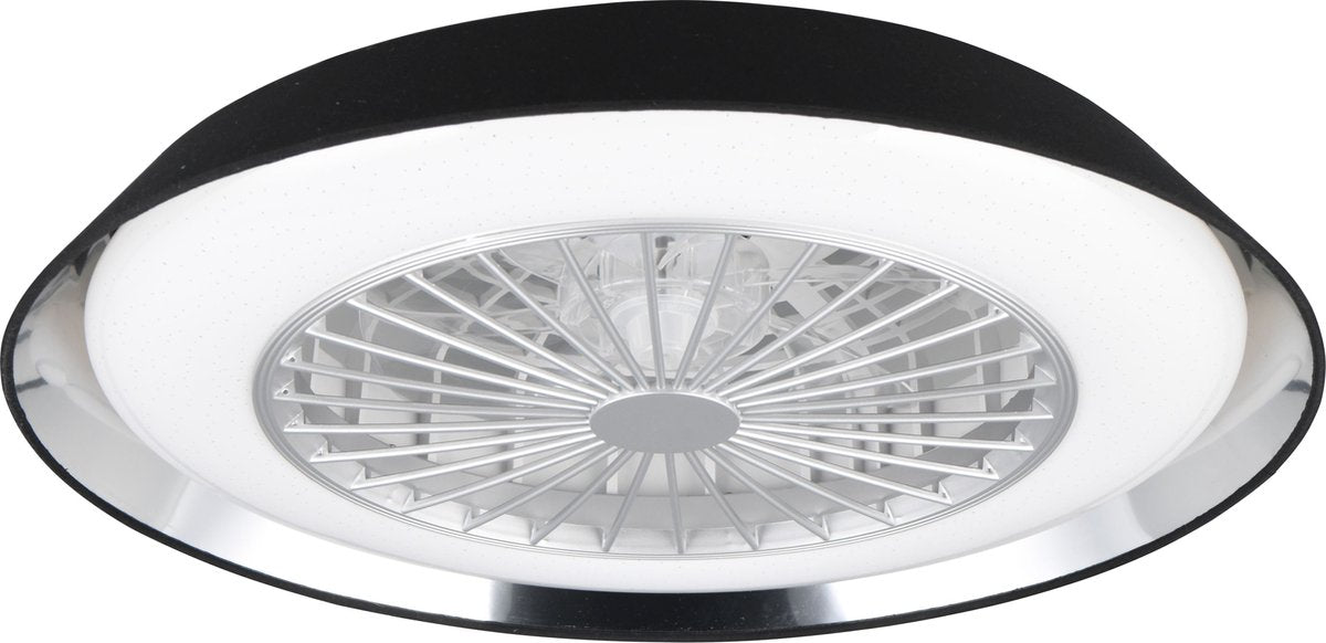 Rl vis ta réalité lumineuse varberg - ventilateur - noir - incl. 1x CMS 30w