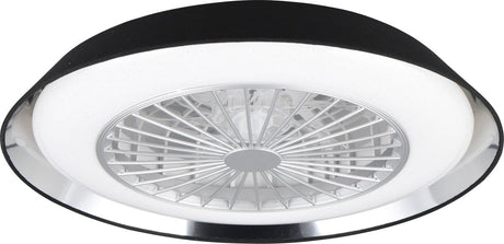 Rl vis ta réalité lumineuse varberg - ventilateur - noir - incl. 1x CMS 30w