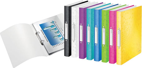Classeur à anneaux Leitz wow, à partir de pp, ft a4, couleurs assorties 12 pièces