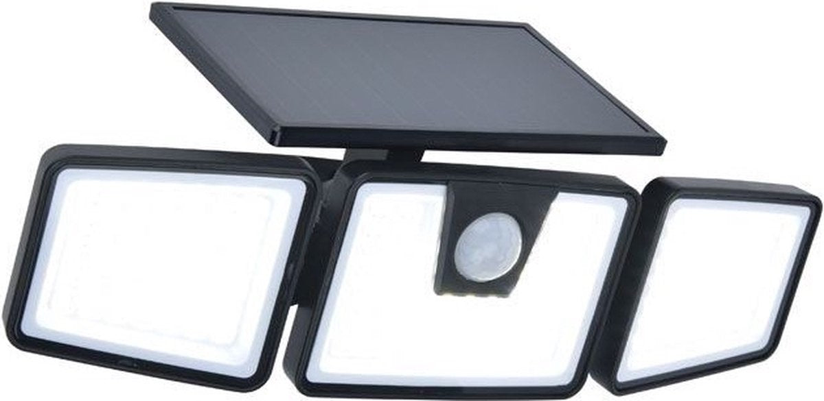 Lutec briti - applique solaire pour extérieur - spot avec détecteur de mouvement PIR - LED - 5000k - noir