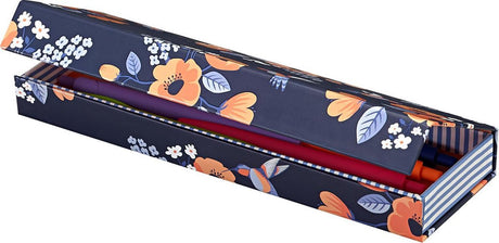 Étui à stylos Kangaro fleurs carton k-90192