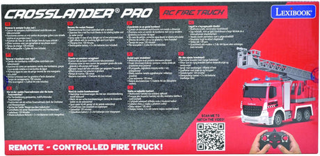 Camion de pompier radiocommandé Lexibook crosslander pro ® avec effets lumineux et sonores.