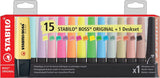 Stabilo boss original pastel naturecolors surligneurs ensemble de bureau - 15 pcs.