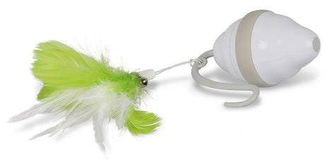 Ebi - jouets pour animaux - chat - souris rapide 13,5x12,5x6,8cm blanc vert - 1pc