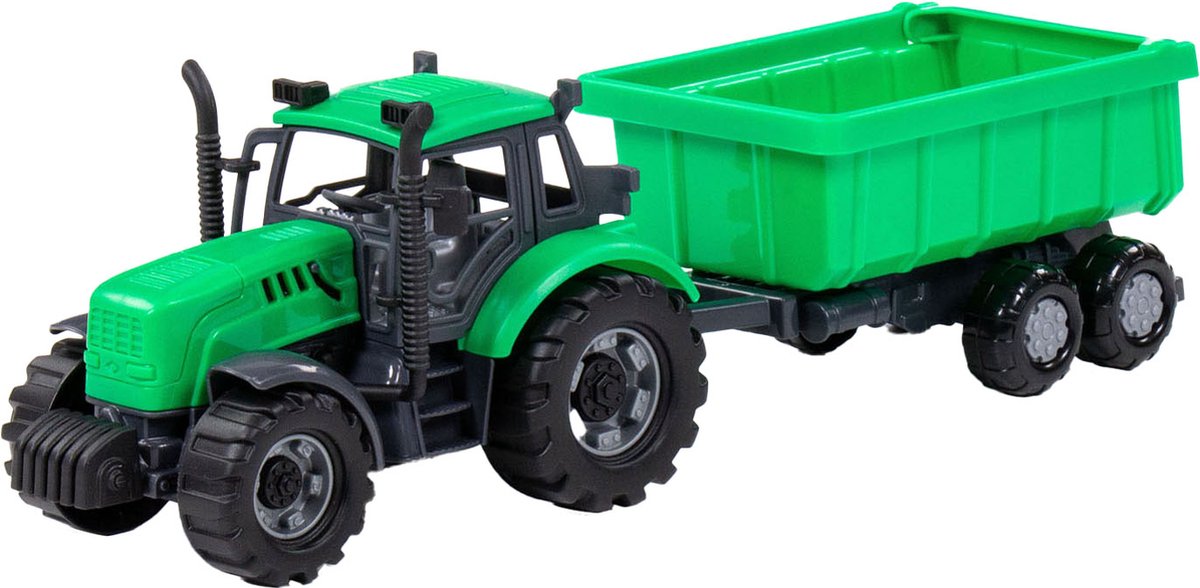 Tracteur Cavallino avec remorque de camion de basculement vert, échelle 1:32