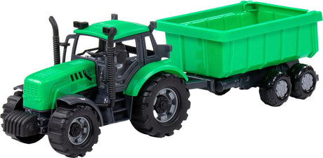 Tracteur Cavallino avec remorque de camion de basculement vert, échelle 1:32