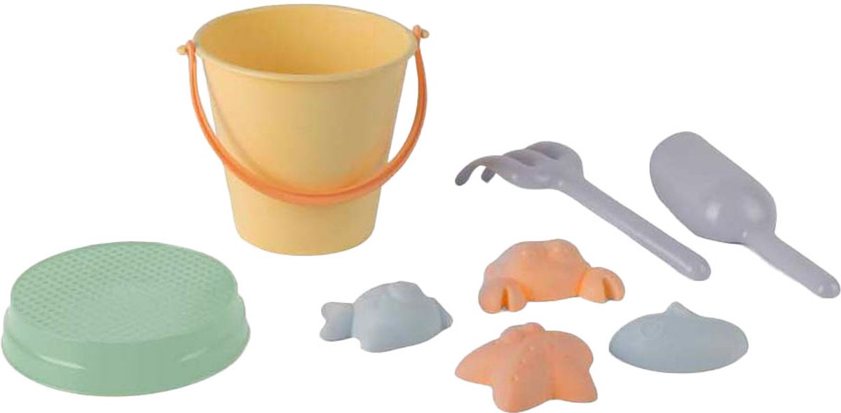 Set de seaux pastel Dantoy, 8 pièces.