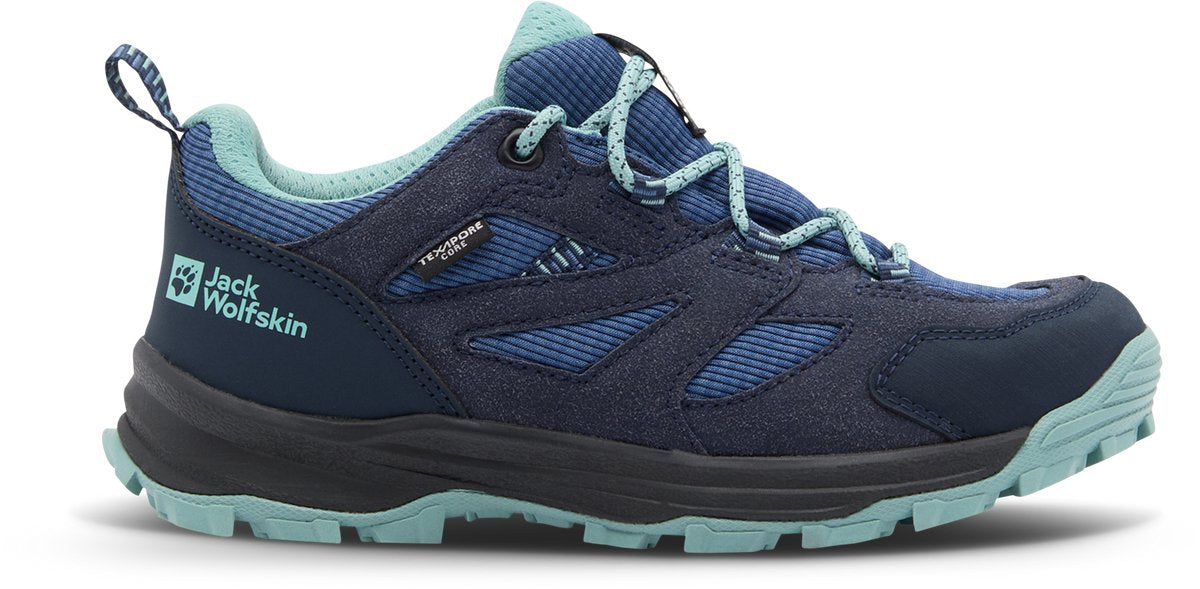 Jack wolfskin vojo tour texapore bottes de randonnée mi-hautes bleu eu 32 enfants